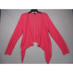 Torrid Pink Lightweight Asymmetrical Layering Modern Open Front Cardigan Size 1